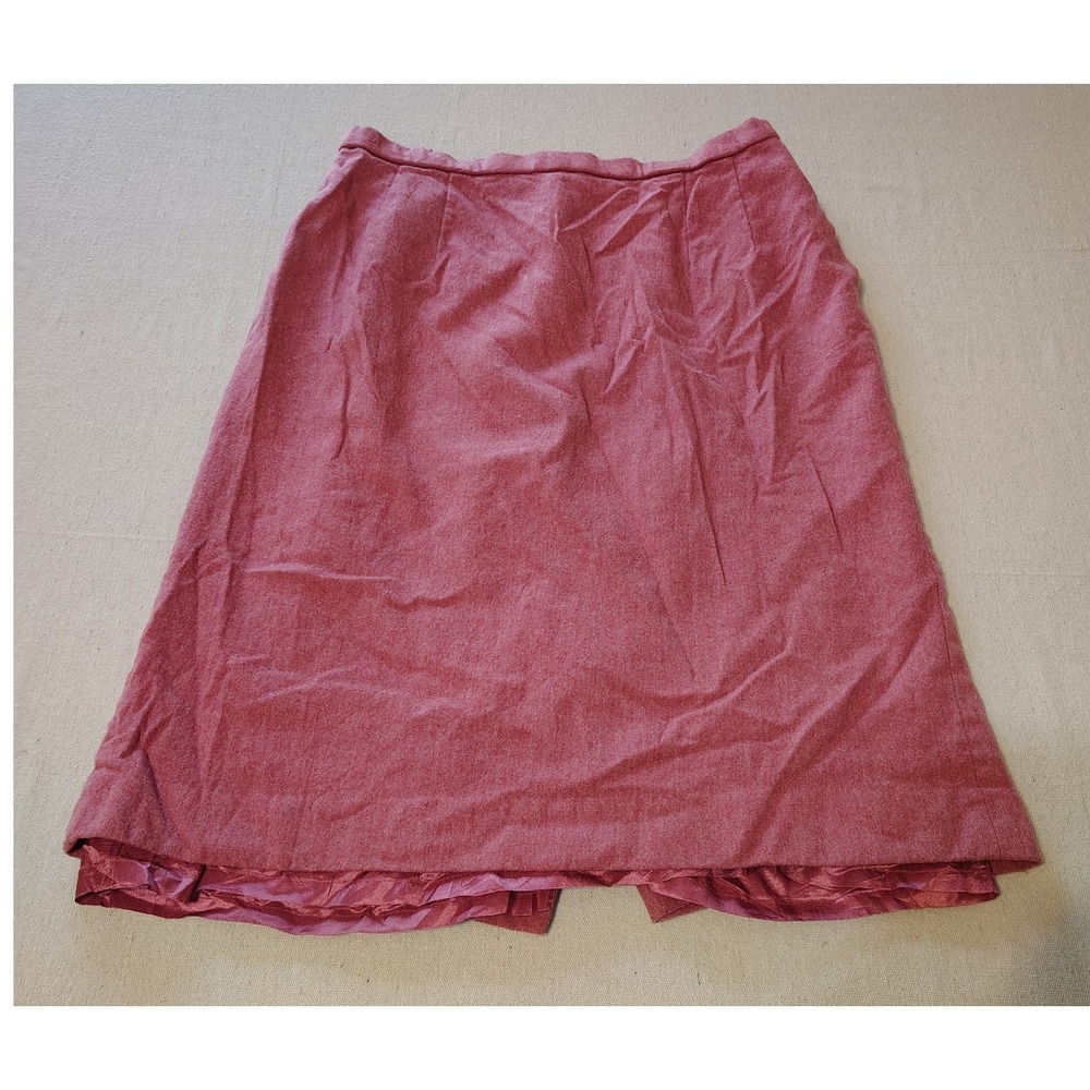 Pendleton Vintage Pink 100% Virgin Wool A-Line Midi Skirt Lined Size 14 Women L